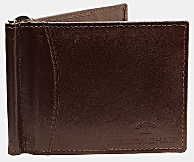 

NUKAICHAU Men Brown Genuine Leather Wallet(6 Card Slots), Brown;tan