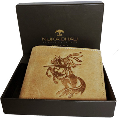 

NUKAICHAU Men Brown Genuine Leather Wallet(6 Card Slots)