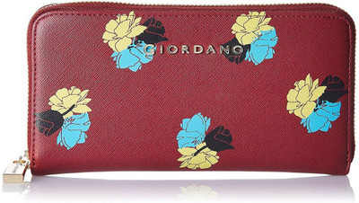 

Giordano Women Casual Red Genuine Leather Wallet(4 Card Slots)