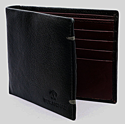 

NUKAICHAU Men Brown Genuine Leather Wallet(6 Card Slots), Brown;tan