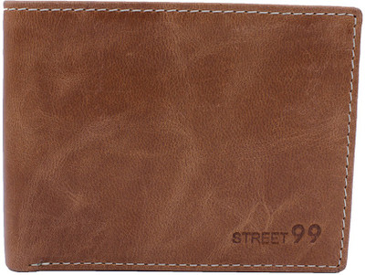 

Street 99 Men Multicolor Genuine Leather Wallet(10 Card Slots), Tan