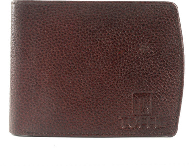 

TOFFIL Men Brown Genuine Leather Wallet(3 Card Slots)