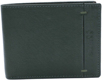 

Street 99 Men Black Genuine Leather Wallet(12 Card Slots), Green