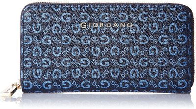 

Giordano Women Evening/Party Blue Genuine Leather Wallet(4 Card Slots)