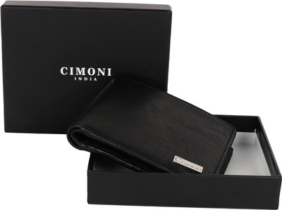 

CIMONI Men Black Genuine Leather Wallet(13 Card Slots)