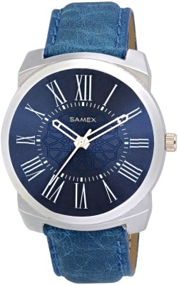 SAMEX LATEST BLUE DIAL STYLISH POPULAR BRANDED TRENDY COLOR BEST CASUAL DISCOUNTED SALE PRICE FASTRAC TITA BRIT ADIX XEN ABREX Watch  - For Men   Watches  (SAMEX)