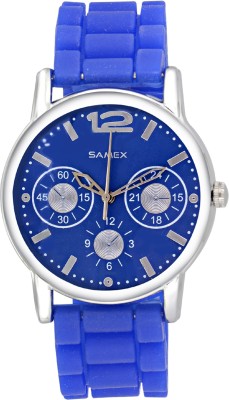 SAMEX BLUE SILICON STRAP DUMMY CHRONOGRAPH LATEST BLUE DIAL STYLISH COLOR BEST PRICE WATCH Watch  - For Boys   Watches  (SAMEX)
