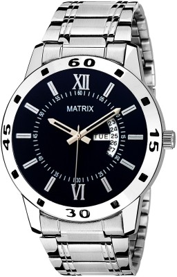 Matrix DD7-BK-ST Stainless Steel Day And Date Watch  - For Men   Watches  (Matrix)