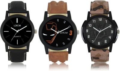 E-Smart J06-03-04-05-COMBO Multicolor Dial analogue Watches for men(Pack Of 3) Watch  - For Men   Watches  (E-Smart)