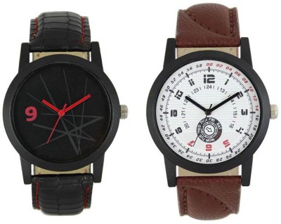 FASHION POOL MENS FAST SELLING ROUND ANALOG DIAL WITH RED BLACK COMBO & VINTAGE MULTI COLOR DIAL WATCH HAVING BLACK & Watch  - For Boys   Watches  (FASHION POOL)