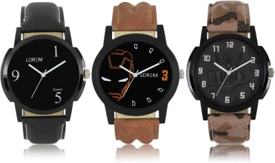 E-Smart J06-03-04-06-COMBO Multicolor Dial analogue Watches for men(Pack Of 3) Watch  - For Men   Watches  (E-Smart)