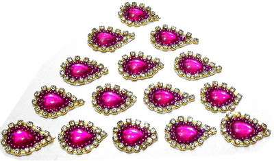

GOELX Patches Colorful Drop Shape Handmade Appliques Rhinestone Embellishments For Decoration, Crafts Ideas, Jewelery Making, Easy to Use Pack of 50 - Pink