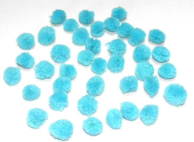 

GOELX Pom Pom Balls for Crafts, Decorations, Jewellery Making, Accessories, Bags - Pack Of 50 - Turquoise Blue