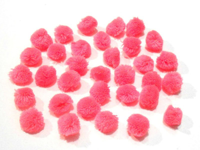 

GOELX Pom Pom Balls for Crafts, Decorations, Jewellery Making, Accessories, Bags - Pack Of 50 - Hot Pink