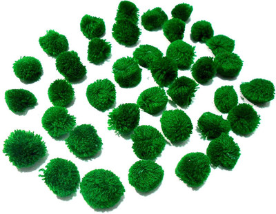 

GOELX Pom Pom Balls for Crafts, Decorations, Jewellery Making, Accessories, Bags - Pack Of 50 - Deep Green