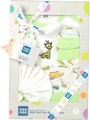 

MeeMee Pampering Gift Set for New Borns (5 pcs, Green)(Green)