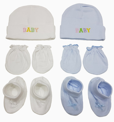 

GoodStart White & Blue Cotton Gift Set For Babies, 0-12 Months(White, Blue)