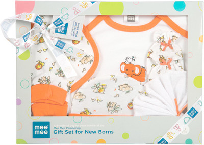 

MeeMee Pampering Gift Set for New Borns (6 pcs, Orange)(Orange)