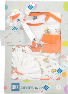 

MeeMee Pampering Gift Set for New Borns (5 pcs, Orange)(Orange)