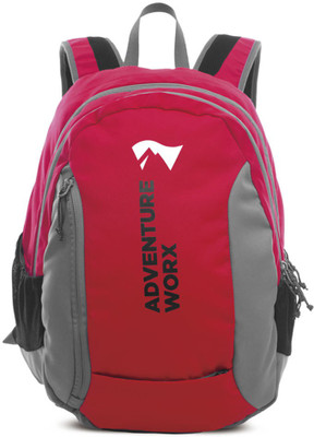 

Adventure Worx Rise school backpack with AerWire Tech 32L 3.2 L Backpack(Grey), Red