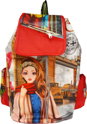 

TYPIFY TBACKBAG168 18 L Backpack(Red, White), Red printed