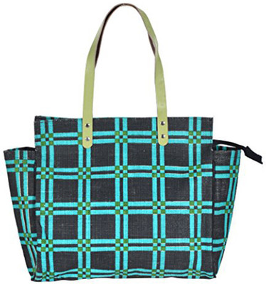 

Bohemians' bag Women's Fashion Jute Bag - Checkmate Waterproof Shoulder Bag(Black, 13 L)