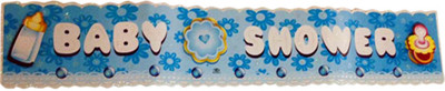 

Funcart Baby Shower Glitter - BLUE Banner(2.6 ft, Pack of 1)