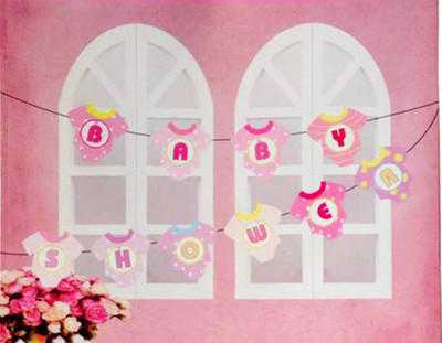 

Funcart Baby Shower Letter - Pink Banner(3.6 ft, Pack of 1)