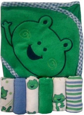 

Amber Hosiery Cotton, Terry 210 GSM Bath, Face Towel Set(Pack of 7, Green)
