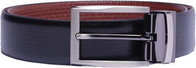 

Ferretitalio Men Formal Brown Genuine Leather Reversible Belt, Black