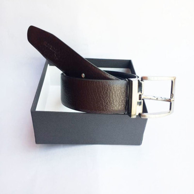

ZURICH Men Formal Brown Genuine Leather Reversible Belt, Brown/black