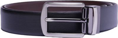 

Ferretitalio Men Formal Brown Genuine Leather Reversible Belt, Black
