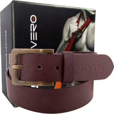 

Addyvero Men Formal Brown Genuine Leather Belt, Hickory brown