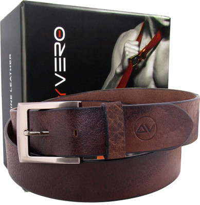 

Addyvero Men Formal Brown Genuine Leather Belt, Seal brown