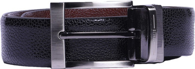 

Ferretitalio Men Formal Brown Genuine Leather Reversible Belt, Black