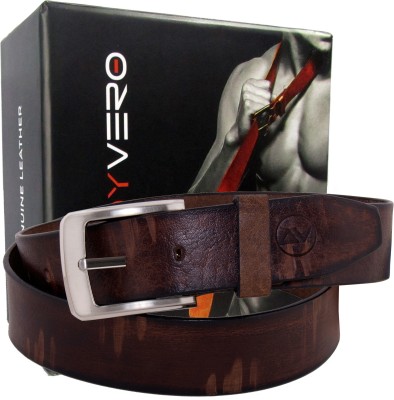 

Addyvero Men Formal Brown Genuine Leather Belt, Syrup brown