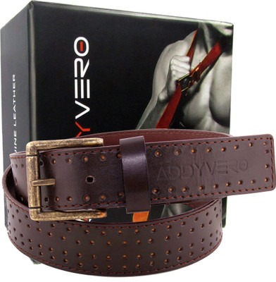 

Addyvero Men Formal Brown Genuine Leather Belt, Seal dark brown