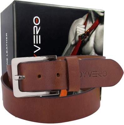 

Addyvero Men Formal Brown Genuine Leather Belt, Cinnamon brown