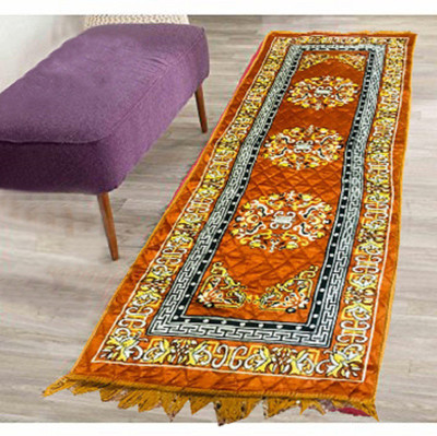 KUBER INDUSTRIES Brown Velvet Runner(1 ft,  X 2 ft, Rectangle)