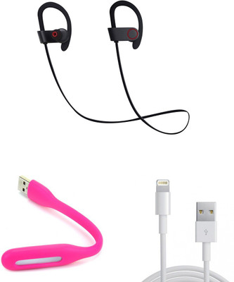 

MINIFOX Iphone Cable, Usb Light, QC10 Bluetooth Headset Combo Set