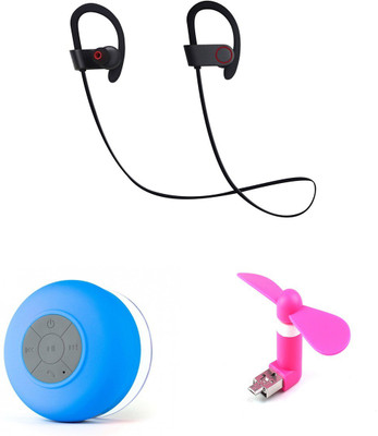

MINIFOX Fan, Bluetooth Speaker, QC10 Bluetooth Headset Combo Set