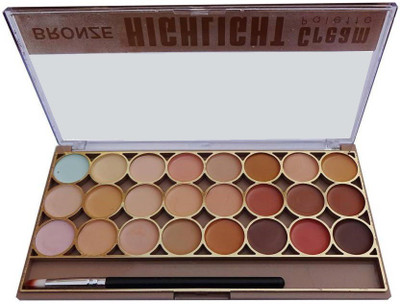 

One Personal Care 24 Colors Professional Contouring Palette | With Face Corrector, Highlighter Shades & Concealer(Multicolor (Bronzer 9568-2))