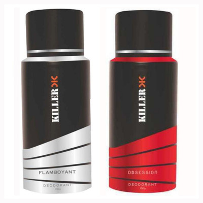 

Killer Flamboyant And Obsession Deodorant Spray - For Men(150 ml, Pack of 2)