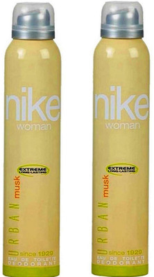 

Nike Women Musk Urban (super saver) (pack of 2) Deodorant Spray - For Women(400 ml, Pack of 2)