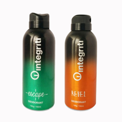 

Integriti Escape And Rebel Deodorant Spray - For Men(150 ml, Pack of 2)