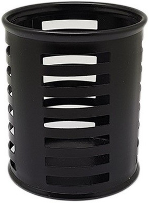 

Tuelip 1 Compartments Metal Metal Pen Stand Round Shape Multi Purpose Pen Stand(Black)