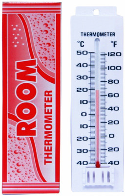 

BalRama 9inch Long Big Size Wall Hung Room Thermometer Indoor Outdoor Green House Garden Garage Green Home Kitchen White Temperature Meter Gauge Analogue Plastic Bath Thermometer(White)