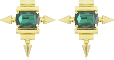Moon Dust Premium Chic And Stylish Swarovski Crystal Brass Stud Earring