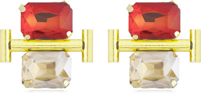 Moon Dust Premium Chic And Stylish Swarovski Crystal Brass Stud Earring