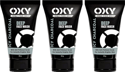 

Oxy Icy Charcoal (50g) Pack of 3 Face Wash(50 g)